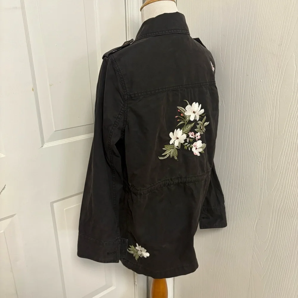 Kate Spade New York Floral Embroidered Military Jacket I3